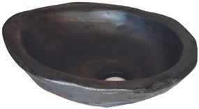 Νιπτήρας Ανθρακί Επικαθήμενος Χειροποίητος Ακανόνιστος M50xΠ37xY12cm Art Collection ΑΚ37A