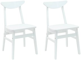 vidaXL Καρέκλες φαγητού 2 pcs Λευκό 42 x 47.5 x 81 εκ
