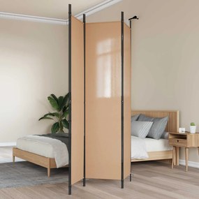 vidaXL 3-Panel Room Divider Μπεζ 150 x 220 cm Ύφασμα