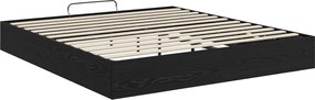 vidaXL Κρεβάτι Οθωμανικού Τύπου Μαύρη Δρυς 203 x 160 x 25 εκ