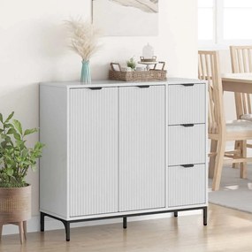 vidaXL Πλαϊνό γραφείο Υψηλής γυαλάδας λευκό 89,5 x 33 x 82 εκ.