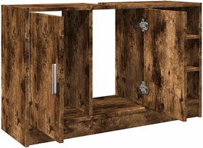 vidaXL Ντουλάπι Νιπτήρα Καπνιστή Δρυς 90x29x55 εκ. Επεξεργασμένο Ξύλο