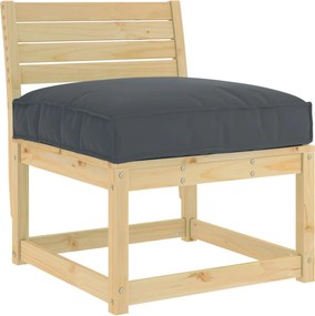 vidaXL Μαξιλάρι Ύφασμα Όξφορντ Ανθρακί 70 x 70 x 12 cm