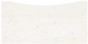 vidaXL Επιφάνεια Γραφείου Λευκή 110x60x2,5 εκ. από Μασίφ Ξύλο Πεύκου