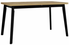 Τραπέζι Victorville 130, Artisan βελανιδιά, Μαύρο, 75x80x140cm, 30 kg, Επιμήκυνση, Πλαστικοποιημένη μοριοσανίδα, Ξύλο, Μερικώς συναρμολογημένο