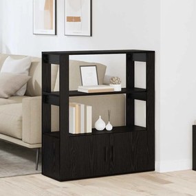vidaXL Πλαϊνό γραφείο Μαύρη δρυς 30 x 80 x 90 εκ Επεξεργασμένο ξύλο