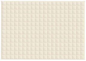 vidaXL Κουβέρτα Βαρύτητας Ανοιχτό Κρεμ 135 x 200 εκ. 10 κ. Υφασμάτινη