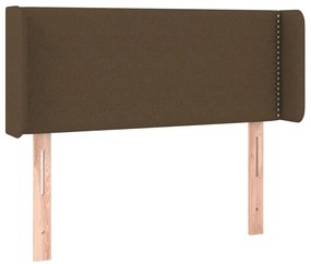 vidaXL Κεφαλάρι Κρεβατιού LED Σκούρο Καφέ 103x16x78/88 εκ. Υφασμάτινο