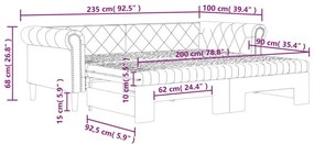 Καναπές Κρεβάτι Συρόμ. Καπουτσίνο 90x200εκ Συνθ. Δέρμα/Στρώματα - Καφέ