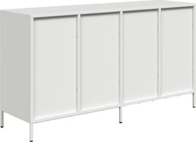 vidaXL Sideboard Λευκό 135x39x73,5 cm Ατσάλι ψυχρής έλασης