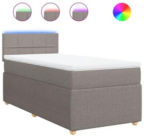 ΚΡΕΒΑΤΙ BOXSPRING ΜΕ ΣΤΡΩΜΑ TAUPE 100 X 200 ΕΚ. ΥΦΑΣΜΑΤΙΝΟ 3289671