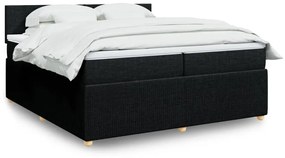 ΚΡΕΒΑΤΙ BOXSPRING ΜΕ ΣΤΡΩΜΑ ΜΑΥΡΟ 200X200 ΕΚ. ΥΦΑΣΜΑΤΙΝΟ 3289858