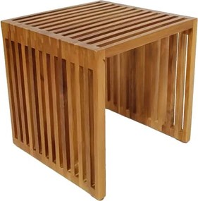 Βοηθητικό τραπέζι Saimon teak ξύλο φυσικό 40x40x40εκ