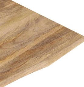 vidaXL Επιφάνεια Γραφείου Καμπύλη 100x80x2,5 εκ Μασίφ Ακατ. Μάνγκο