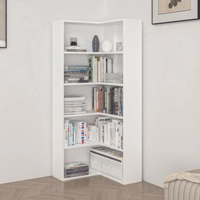 Βιβλιοθήκη Λευκό ALAPU 60x20x147