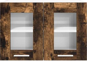 vidaXL Κρεμαστό ντουλάπι Καπνιστό Δρύς 60 x 31 x 40 εκ