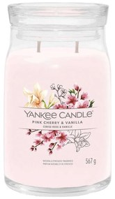Αρωματικό Κερί Signature Pink Cherry &amp; Vanilla Large 1629986E 9,3x15,7cm Powder Pink Yankee Candle