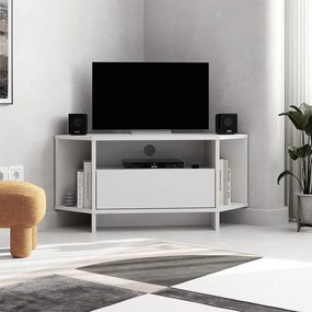Έπιπλο τηλεόρασης γωνιακό Viva λευκό 95x35x45εκ
