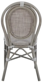 Καρέκλα KASON C5109 Αλουμινίου Bamboo Look Πατίνα Γκρί με Textline 45x57x88 εκ. 45x57x88 εκ.
