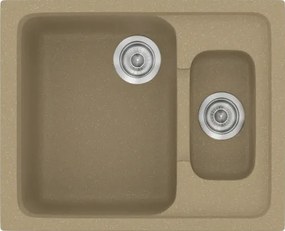 Sanitec Classic 330 (62×51) - Γρανιτένιος νεροχύτης - Metallic CREAM