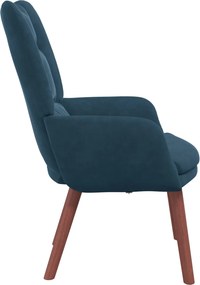 vidaXL Πολυθρόνα Μπλε 63 x 67 x 94 εκ. Βελούδο