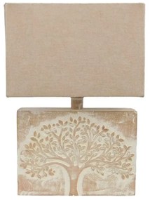 OLIVA WHITE/DIANA ΦΩΤΙΣΤΙΚΟ ΕΠΙΤΡΑΠΕΖΙΟ ΞΥΛΟ ΥΦΑΣΜΑ ΛΕΥΚΟ ΜΠΕΖ 30x20xH45cm - 019796 - 019796