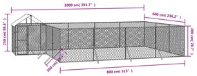 ΚΛΟΥΒΙ ΣΚΥΛΟΥ ΕΞ. ΧΩΡΟΥ ΜΕ ΟΡΟΦΗ ΑΣΗΜΙ 10X6X2,5 Μ. ΓΑΛΒ. ΑΤΣΑΛΙ 3190472