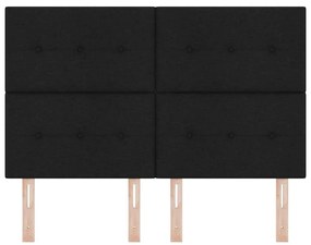 vidaXL Κεφαλάρι με κεφαλάρι Μαύρο 140 cm ύφασμα