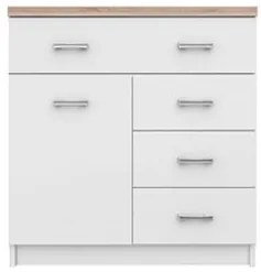 Κομότα Top Mix 80x33x85cm Λευκό-Sonoma TO-TOP1D4SW