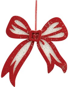 Χριστουγεννιάτικο Στολίδι 719AA0858 30x30cm White-Red