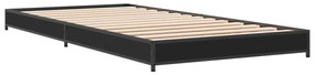 vidaXL Πλαίσιο Κρεβατιού Μαύρο 100x200 εκ. Επεξ. Ξύλο &amp; Μέταλλο