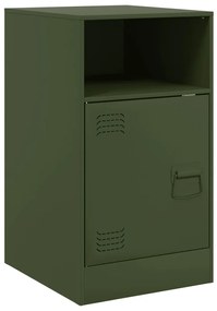 vidaXL Κομοδίνα 2 τεμ. Πράσινο Λαδί 34,5x39x62 εκ. από Χάλυβα