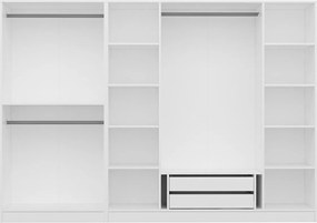 Εξαφυλλη Ντουλαπα Λευκο KALEO 52x270x210