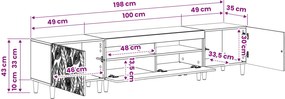 vidaXL 5 Τεμάχια LED Τηλεοπτικού Ντουλαπιού Artisan Δρυς