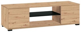 Έπιπλο Τηλεόρασης Bologna Artisan Oak - Μαύρο 120x40x34 εκ. 120x40x34 εκ.
