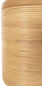 ΣΚΑΜΠΟ MITCH HM9886 ΦΥΣΙΚΟ RATTAN-ΚΑΘΙΣΜΑ ΑΠΟ PU ΜΠΕΖ Φ37x47Υεκ.