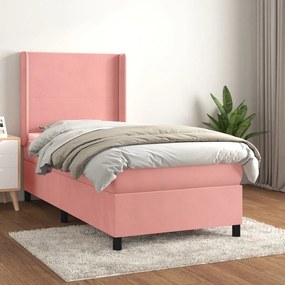 ΚΡΕΒΑΤΙ BOXSPRING ΜΕ ΣΤΡΩΜΑ ΡΟΖ 80 X 200 ΕΚ. ΒΕΛΟΥΔΙΝΟ 3132530