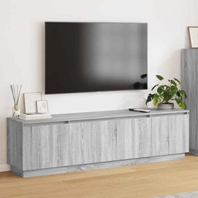 vidaXL Ντουλάπι ΤV με LED Γκρι Σονόμα 180x38x49 cm Επεξεργασμένο Ξύλο