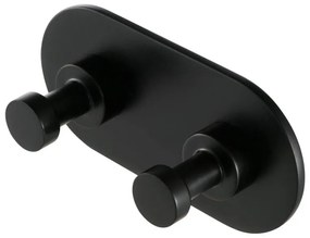 Geesa Nemox 6515-400 Black Matt Κρεμάστρα 2 αγκίστρων