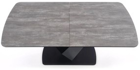 VINSTON extension table, color: top - dark grey / black, legs - black DIOMMI V-CH-VINSTON-ST