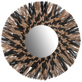 ΚΑΘΡΕΠΤΗΣ ΤΟΙΧΟΥ HM7833 ΜΕ ΠΛΕΚΤΟ ΠΛΑΙΣΙΟ MENDONG GRASS Φ70εκ ΣΕ ΜΑΥΡΟ & ΦΥΣΙΚΟ