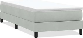 vidaXL Box Spring Κρεβάτι χωρίς στρώμα ανοιχτό γκρι 90x210cm Βελούδινο