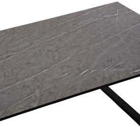 Τραπεζάκι σαλονιού SHABEN C9585.02 MDF Γκρί Μάρμαρο με Μαύρη Μεταλλική Βάση 120x56X45Yεκ. 120x60x46 εκ.