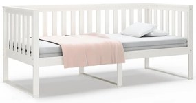 vidaXL Καναπές Κρεβάτι Χωρίς Στρώμα Λευκό 90x200 εκ. Μασίφ Ξύλο Πεύκου