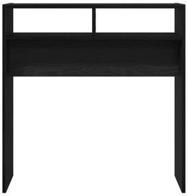 vidaXL Μαύρο Δρυς Τραπέζι Κονσόλας - 78x30x80 εκ. - Φτιαγμένο από Επεξεργασμένο Ξύλο