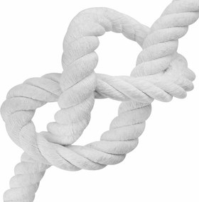 vidaXL Κωτόσχοινo 40 mm 5 m Λευκό 100% Βαμβάκι