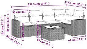 ΣΕΤ ΚΑΝΑΠΕ ΚΗΠΟΥ 6 ΤΕΜ. ΜΠΕΖ ΣΥΝΘΕΤΙΚΟ ΡΑΤΑΝ ΜΕ ΜΑΞΙΛΑΡΙΑ 3218929