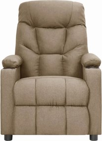 vidaXL Πολυθρόνα Ανακλινόμενη Taupe Υφασμάτινη