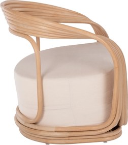 ΠΟΛΥΘΡΟΝΑ DUCHESS ΑΠΟ RATTAN ΦΥΣΙΚΟ-ΕΚΡΟΥ ΜΑΞΙΛΑΡΙ HM9478 81x59x70Y εκ.