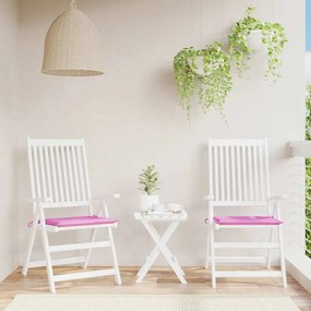 vidaXL Μαξιλάρια Καρέκλας Κήπου 2 τεμ. Ροζ 50x50x4 εκ. Υφασμάτινα